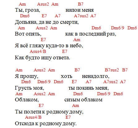 Кино - Пачка сигарет (Аккорды)