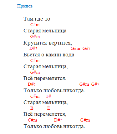 Кино - Пачка сигарет (Аккорды)