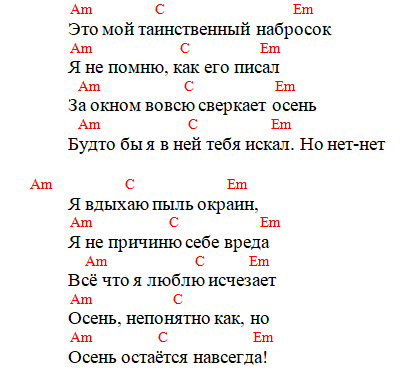 Кино - Пачка сигарет (Аккорды)
